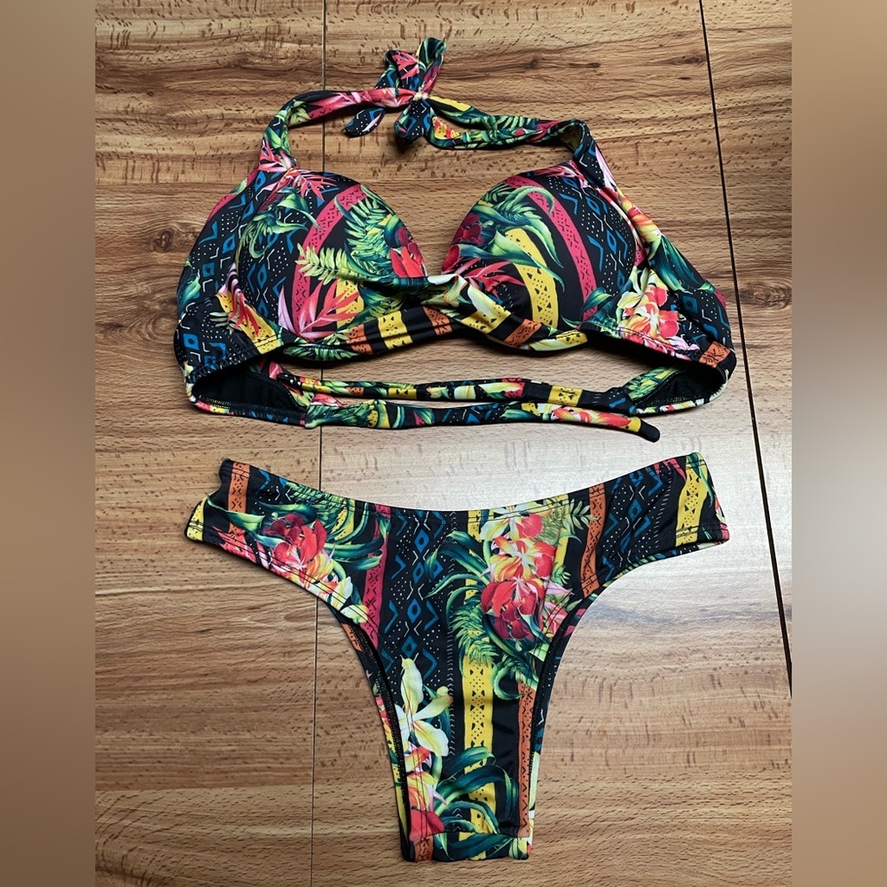 Ethnic Floral Bikini Set
